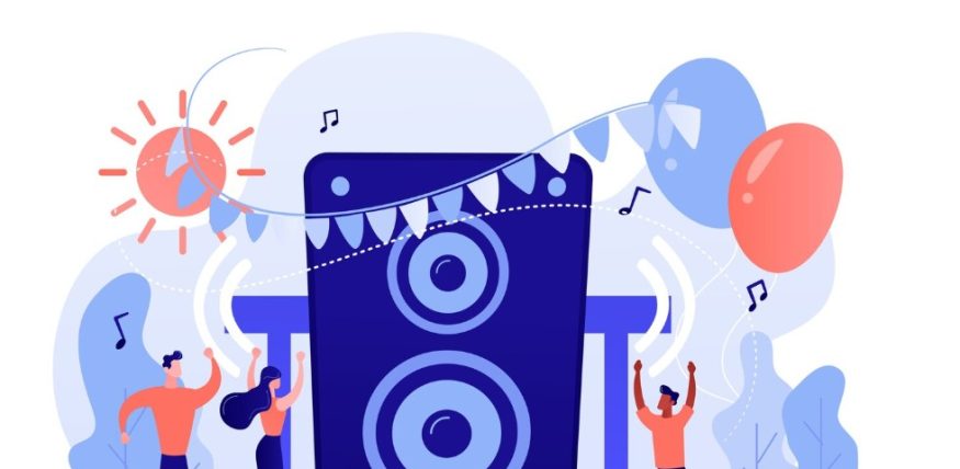 Ilustrasi Gambar Teknologi Terbaru dalam Sound System untuk Event Besar